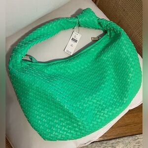 Anthropologie Melie Bianco Brigitte Satchel Woven Handbag